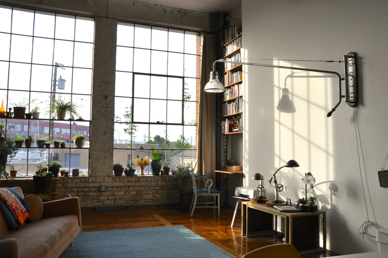  Extra-long arm lamp for a custom residential installation. 