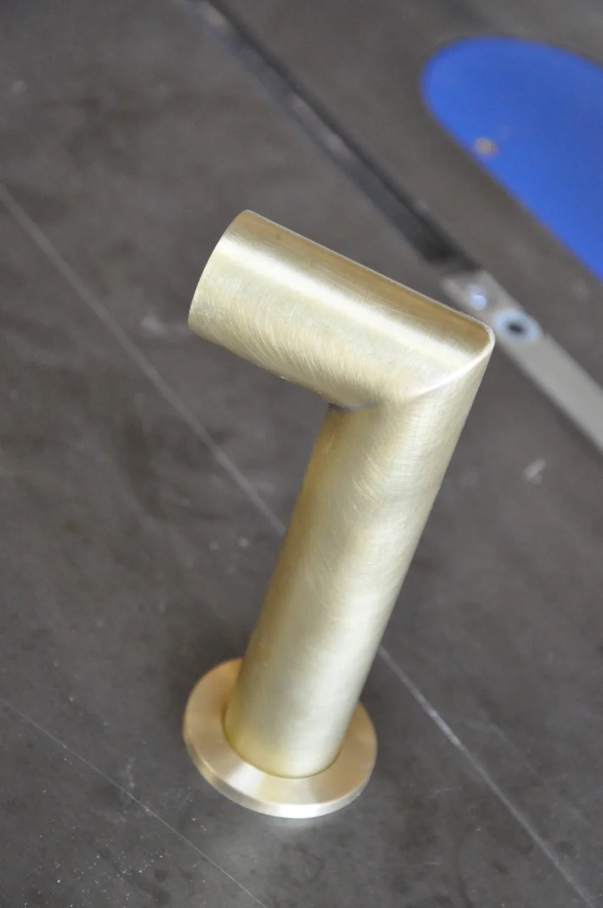  Custom brass faucet for Malcolm Davis Architecture, San Francisco, CA. 