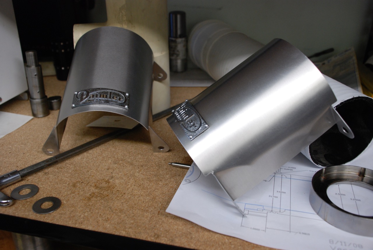  Reproduction 1930s Daimler alternator covers. 