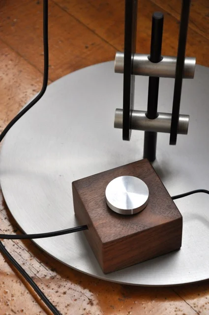  Custom lamp base and dimmer. 