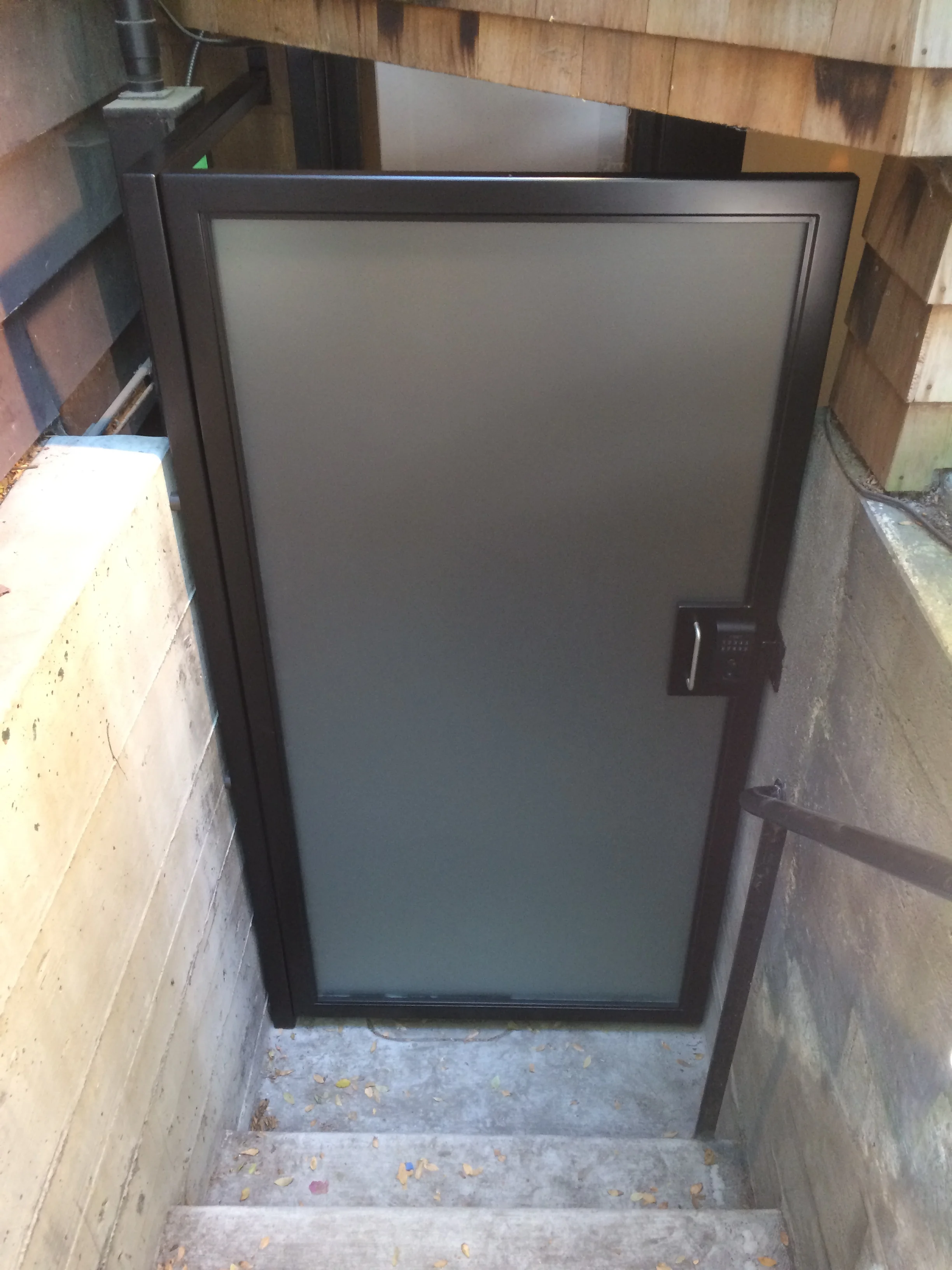 Custom Steel &amp; Glass Privacy Gate