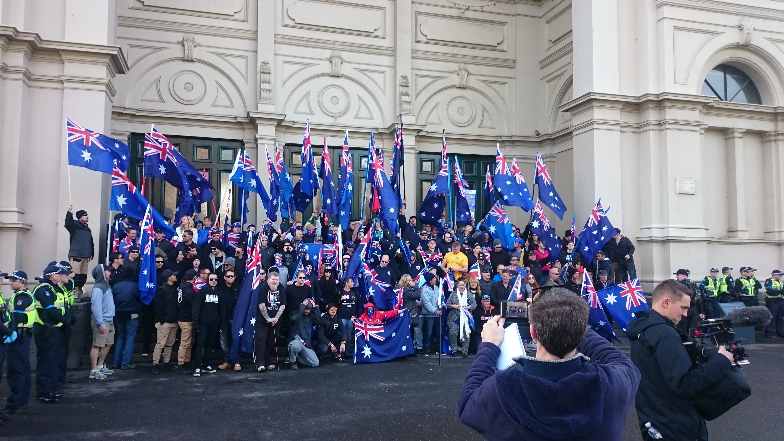 All those at the rally celebrate the day.