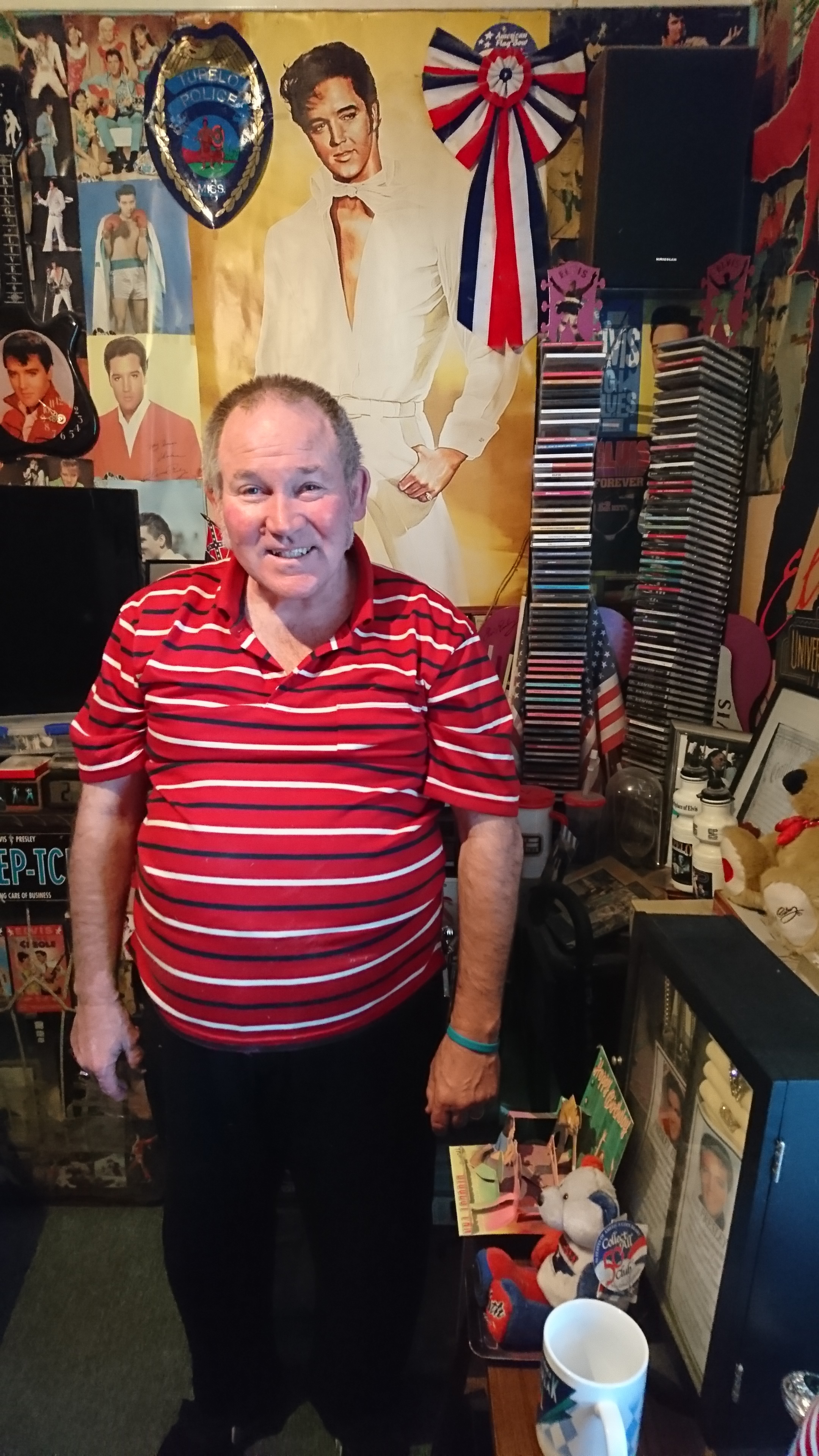 Graham Elvis Broughton in his room.