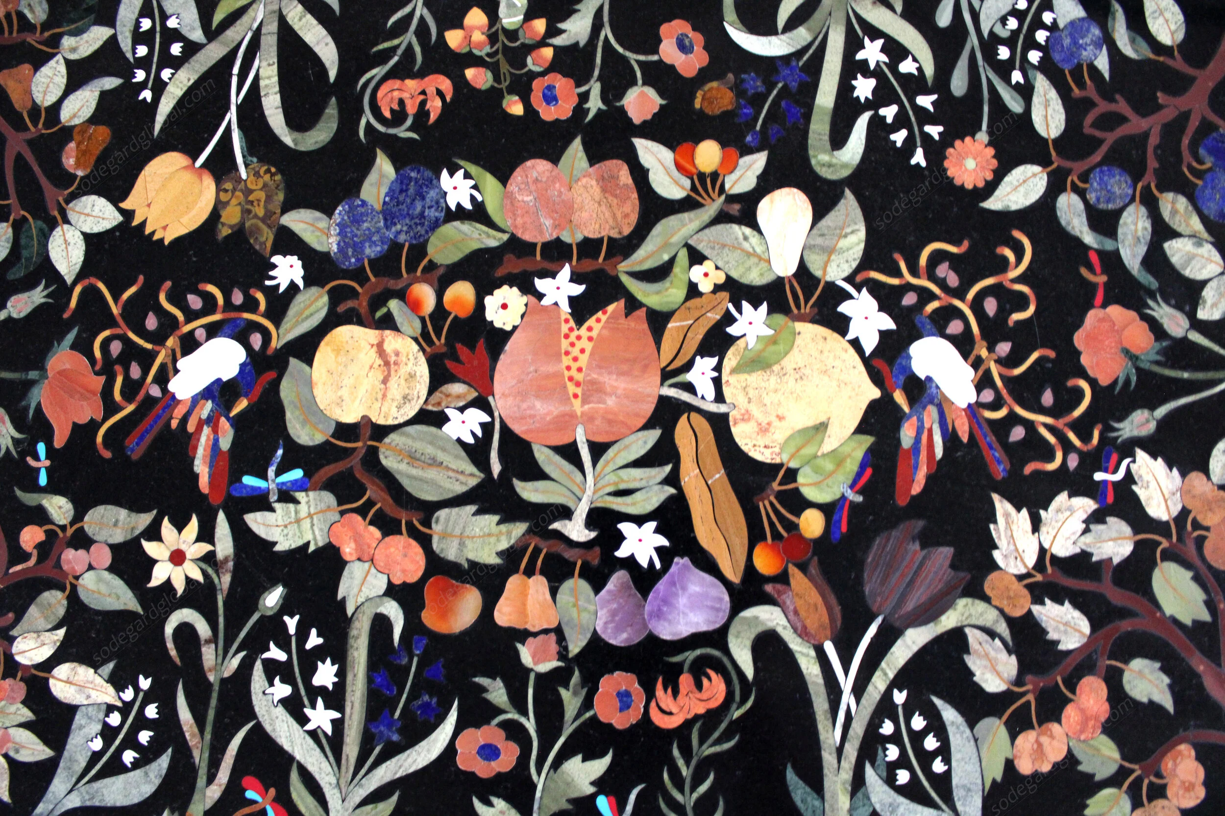 Pietra Dura Small Coffee Table (TOP ONLY) — Stephanie Odegard Co. Ltd