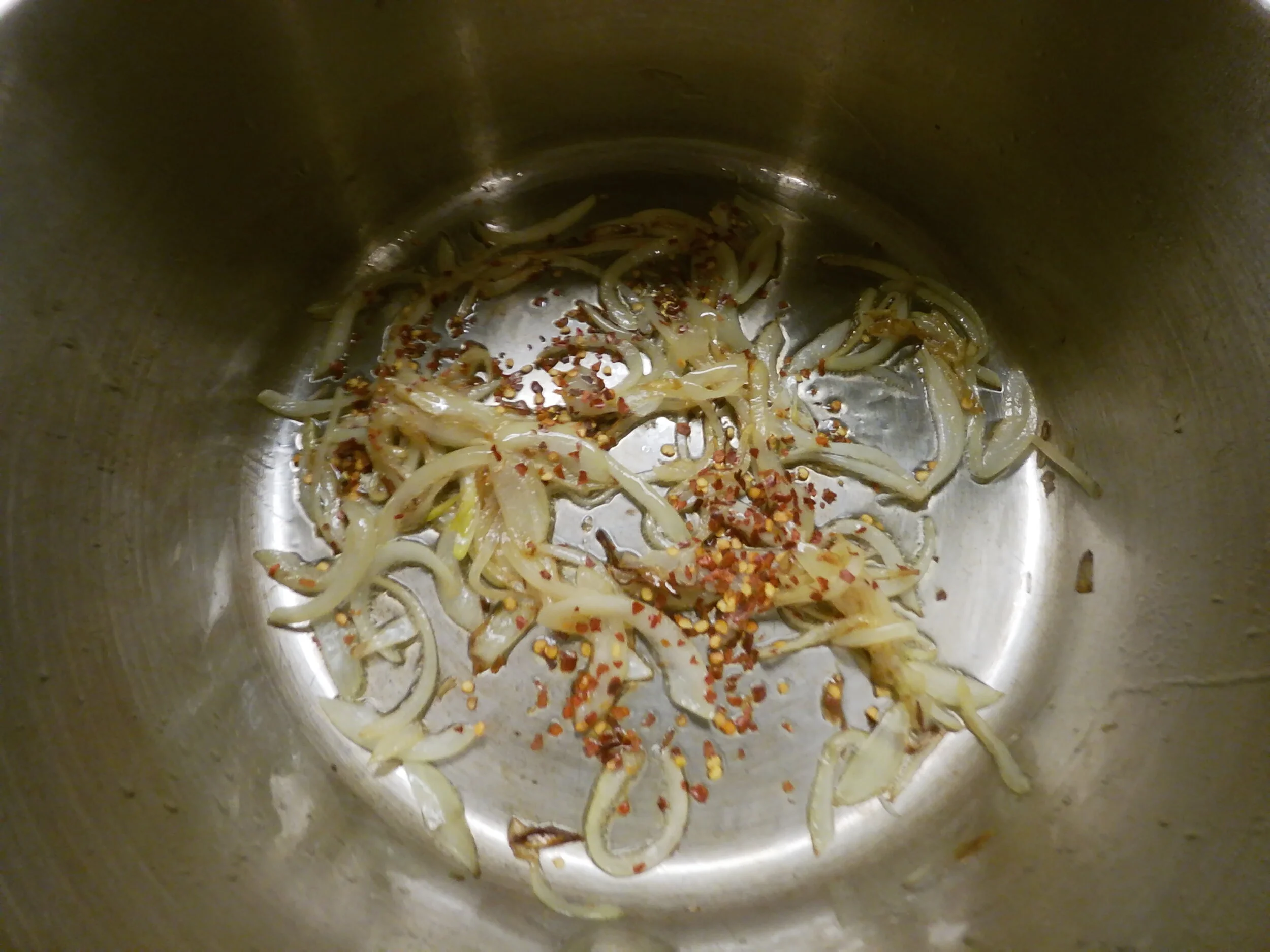 7. Add red pepper flakes