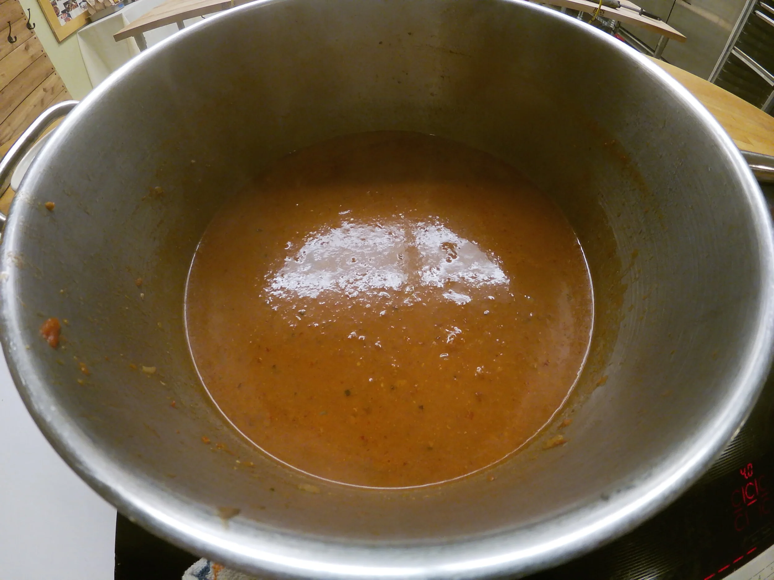 7. Whisk in masa harina and puree
