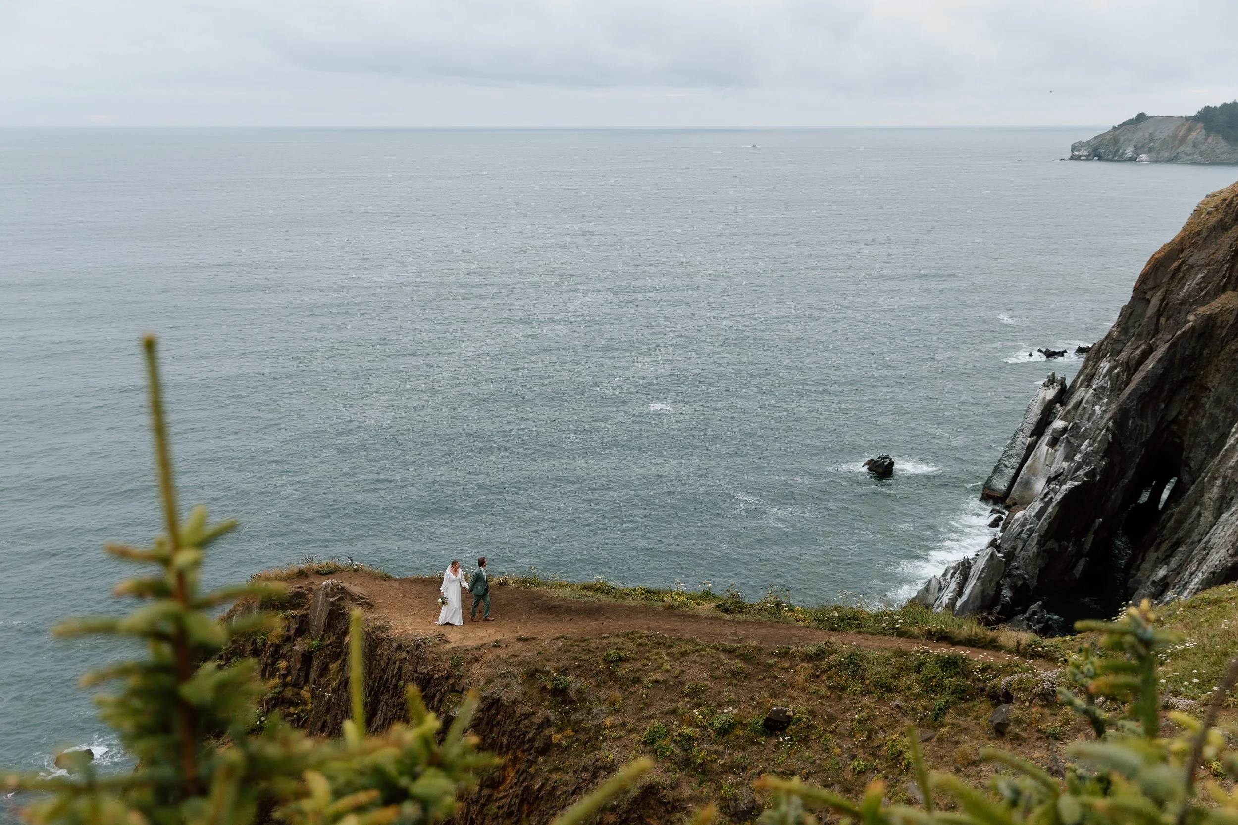 Oregon coast elopement at Elk flats