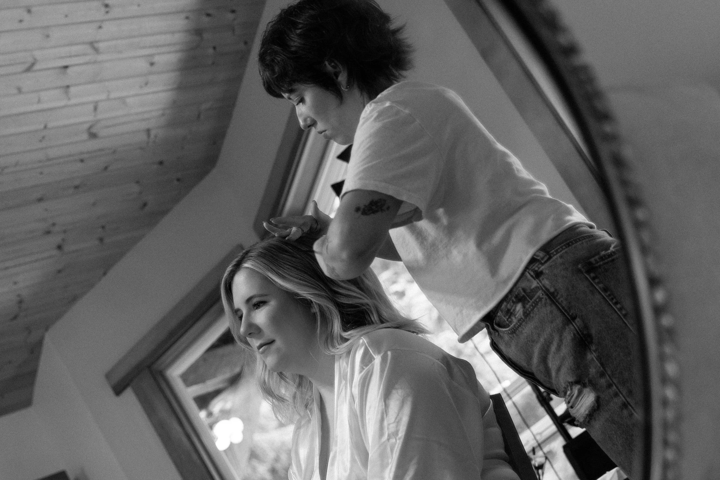 Getting ready photo for an Oregon Elopement