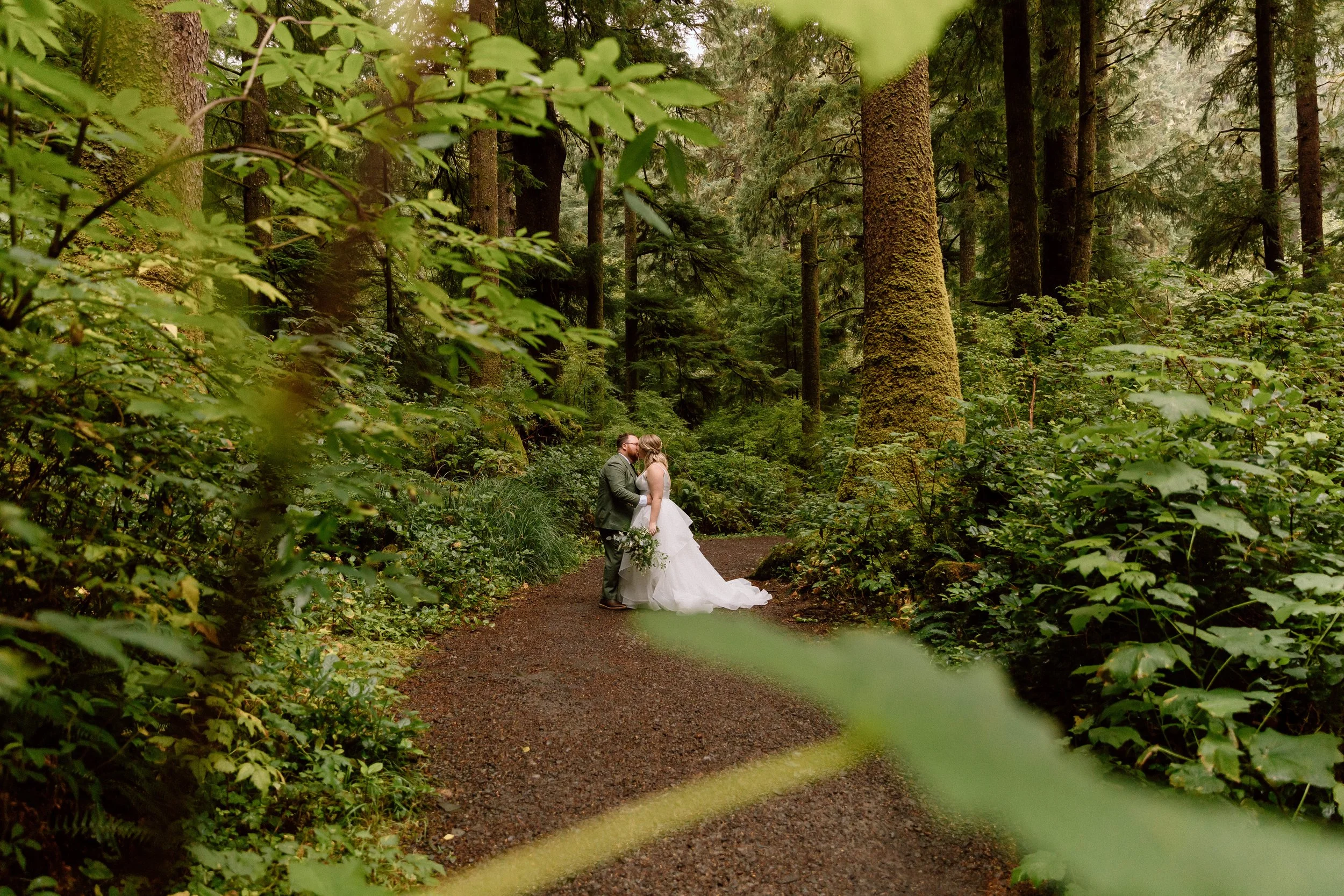 Bride and groom at Oswald State Park
