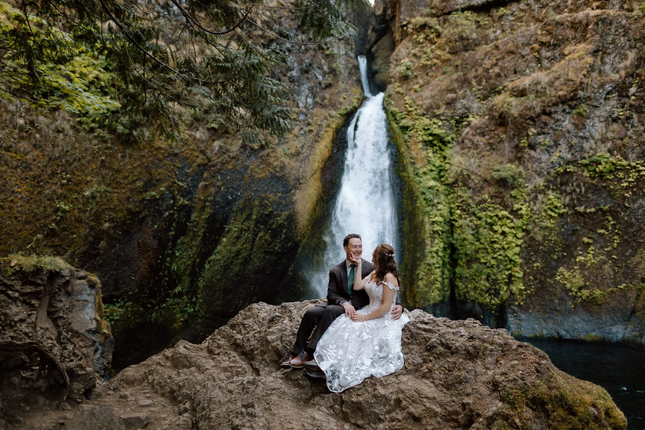 Wahclella Falls Elopement | Amanda + Josh |