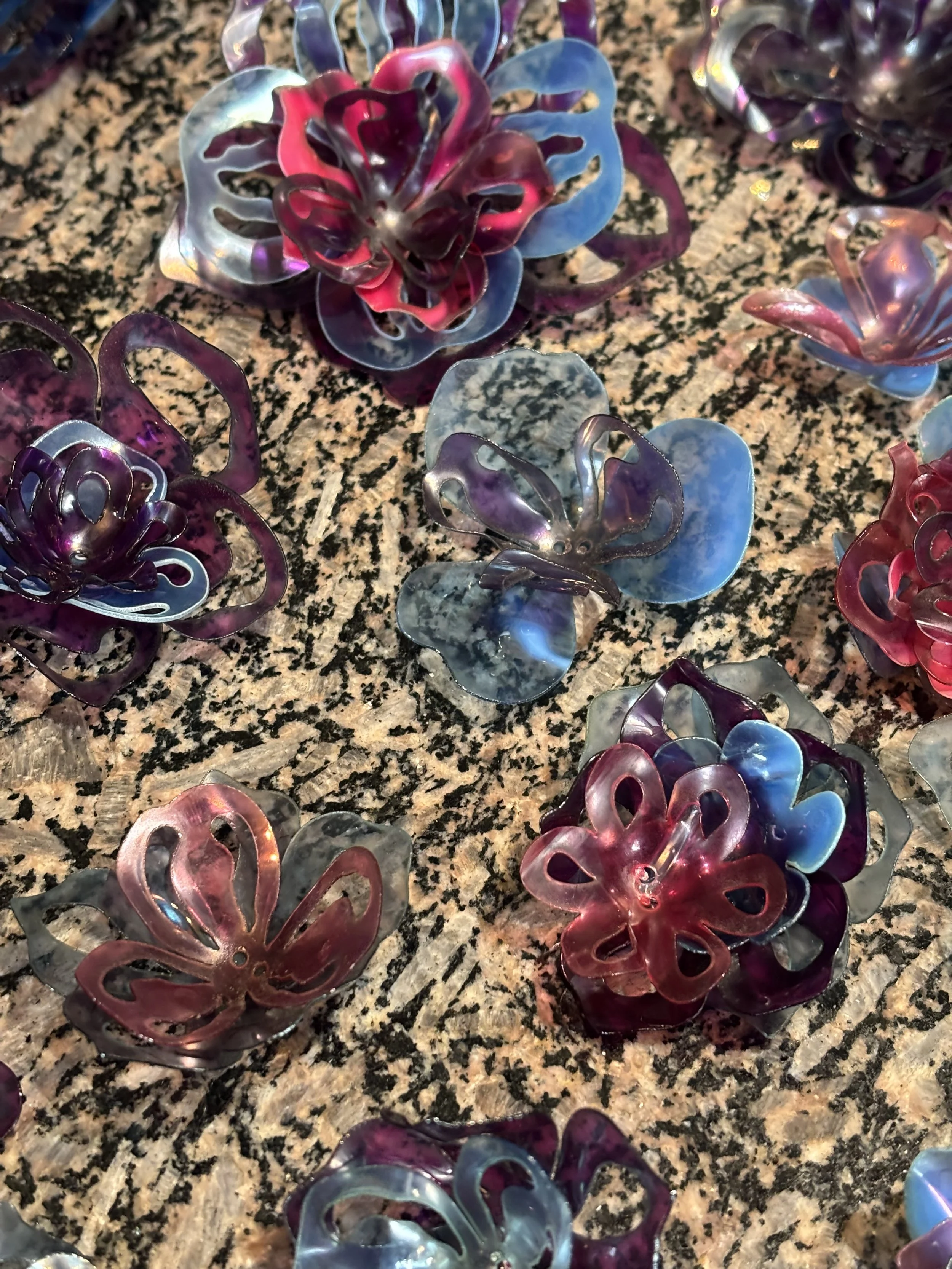 Shape into flower cups