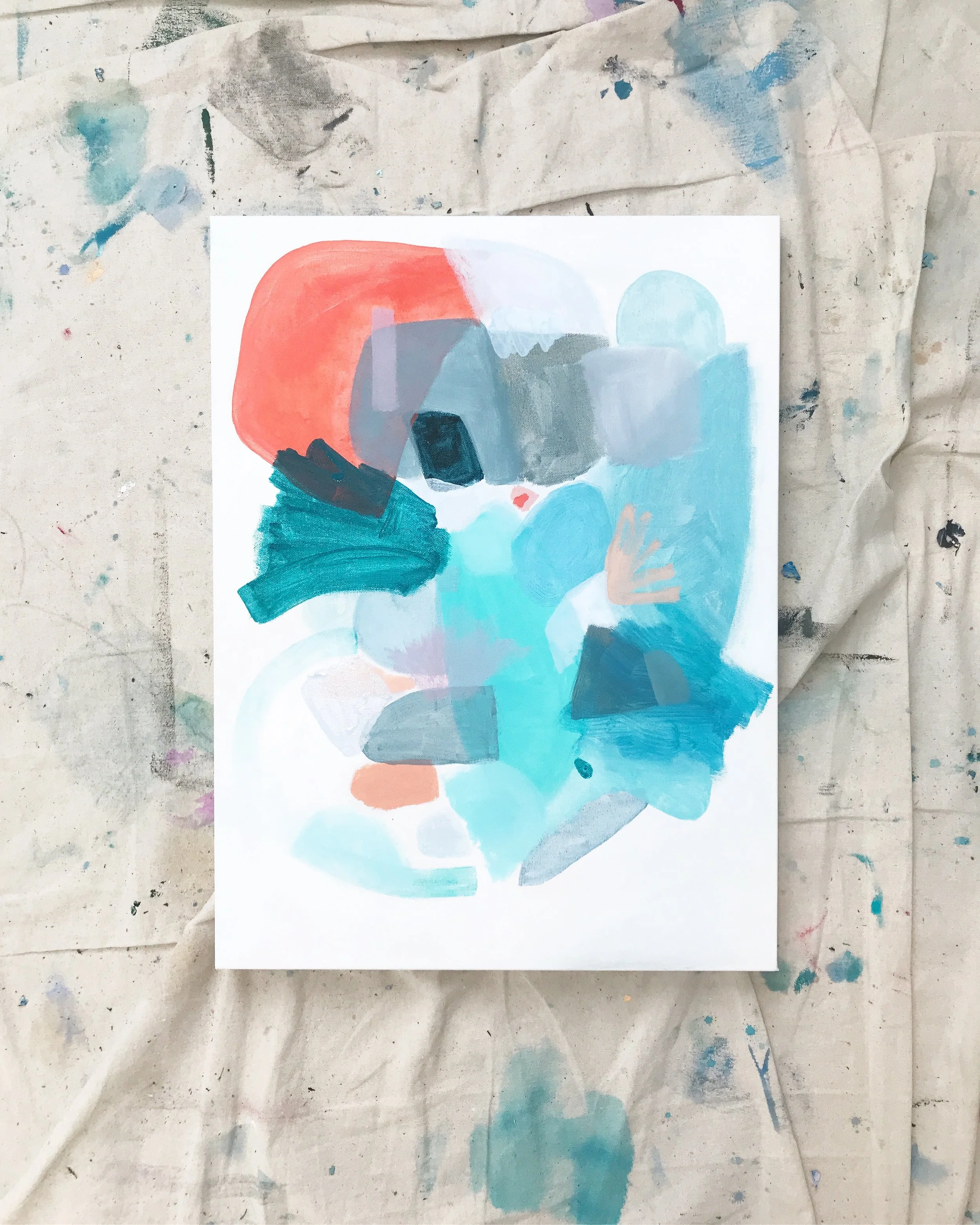 Playtime, 2019, Acrylic on stretched canvas $350 18 x 24 inches