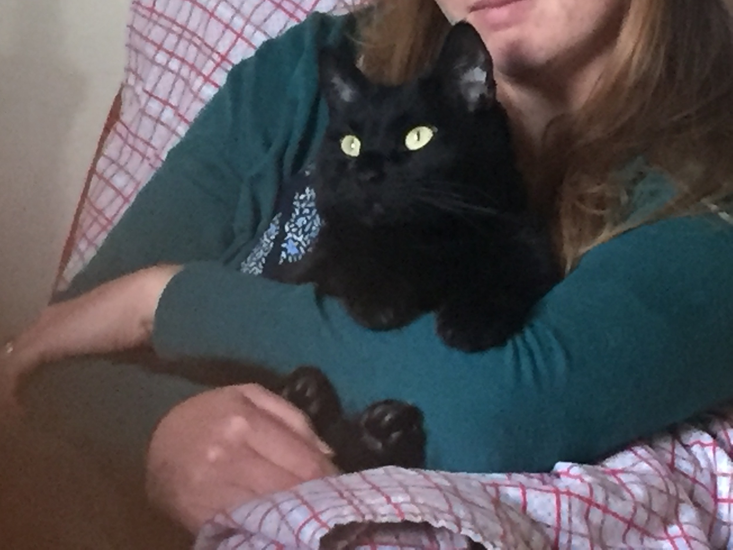 Lester and me watching TV