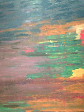 New Jersey at Night 48″x36″, Acrylic Painting
