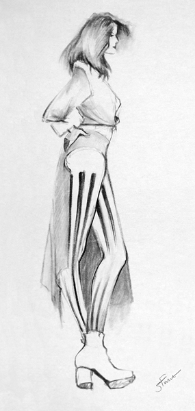 The 505 20″ x 16″, charcoal on paper