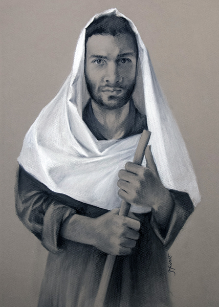 The Carpenter 33″ x 27″, charcoal on paper