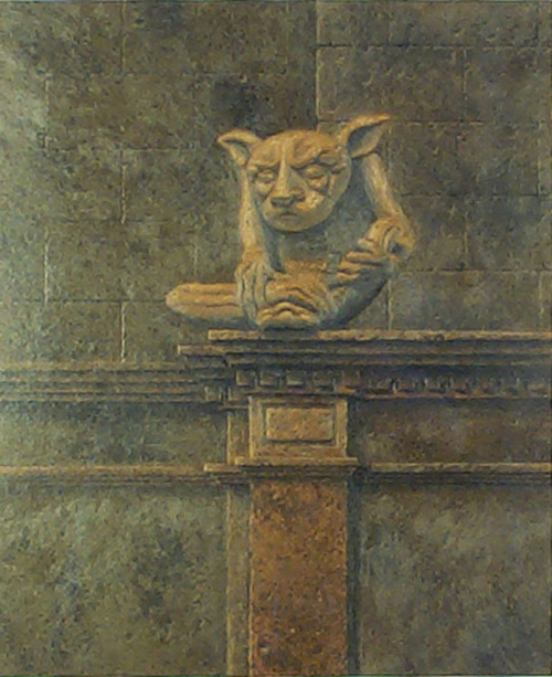 Gargoyle Oil on illustration board, 19"x21"