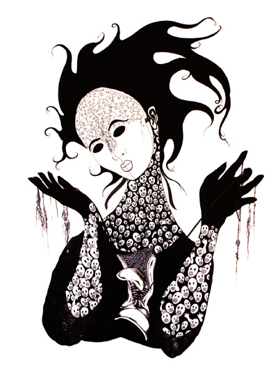 Crone Ink on paper, 32″x24″
