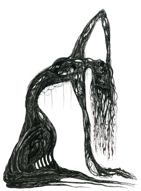 Tree Woman Ink on paper, 14"x11"
