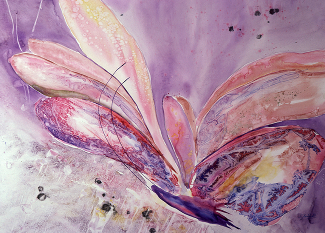 Many Wings Watercolor, 30"x40"
