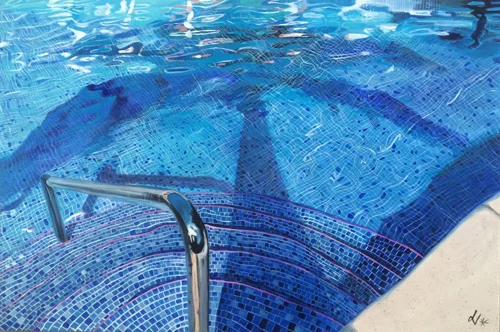 Time to Take a Swim Acrylic on canvas, 24"x36"
