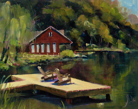 At the Lake Oil on panel, 8"x10" (plein air)