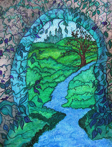 Kingdom of Heaven Mixed media, 15"x11"