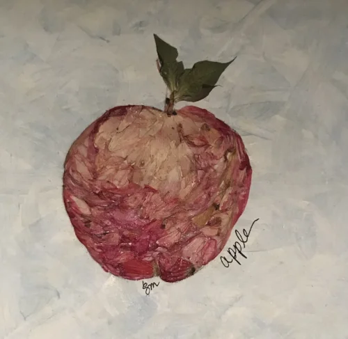 One a Day Pressed botanical collage, 8"x8"
