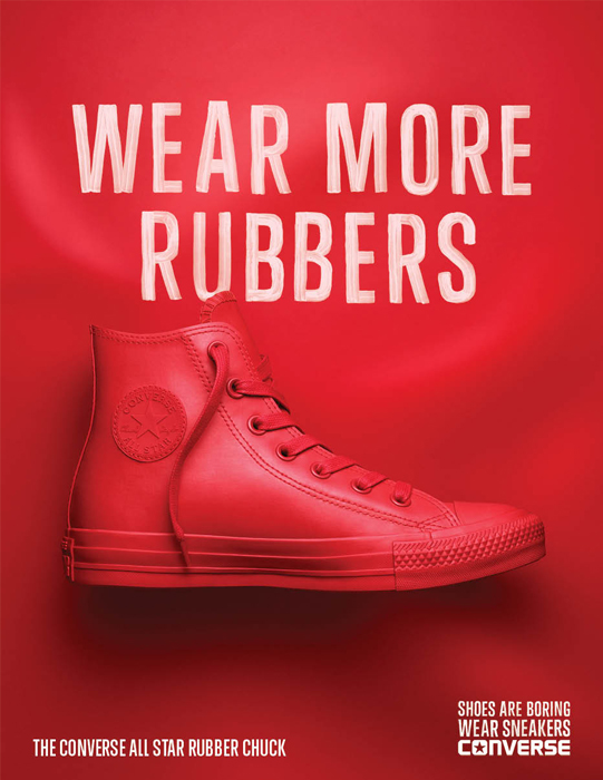 converse red rubber