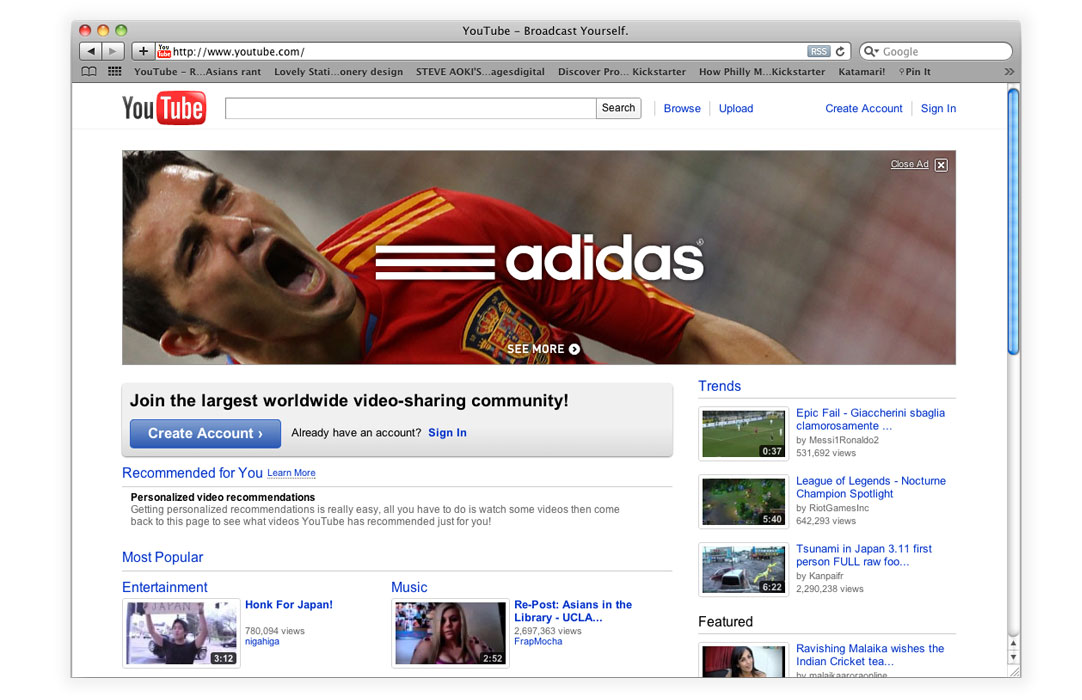 adidas is all in | YouTube experience