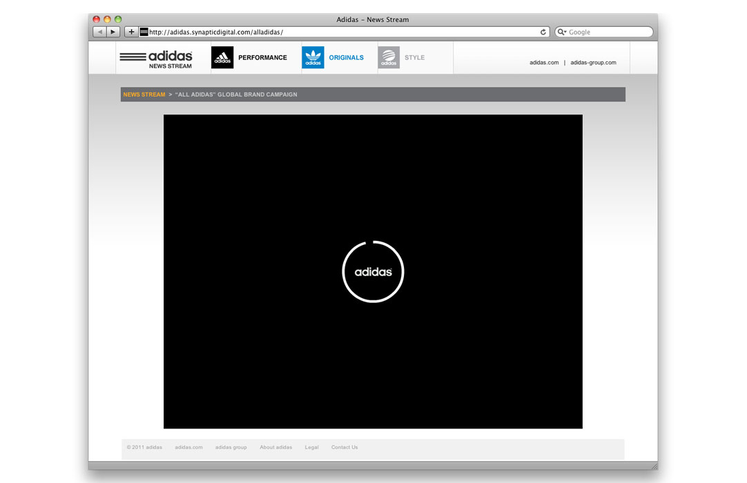 adidas.com | PR Site for "adidas is all in"