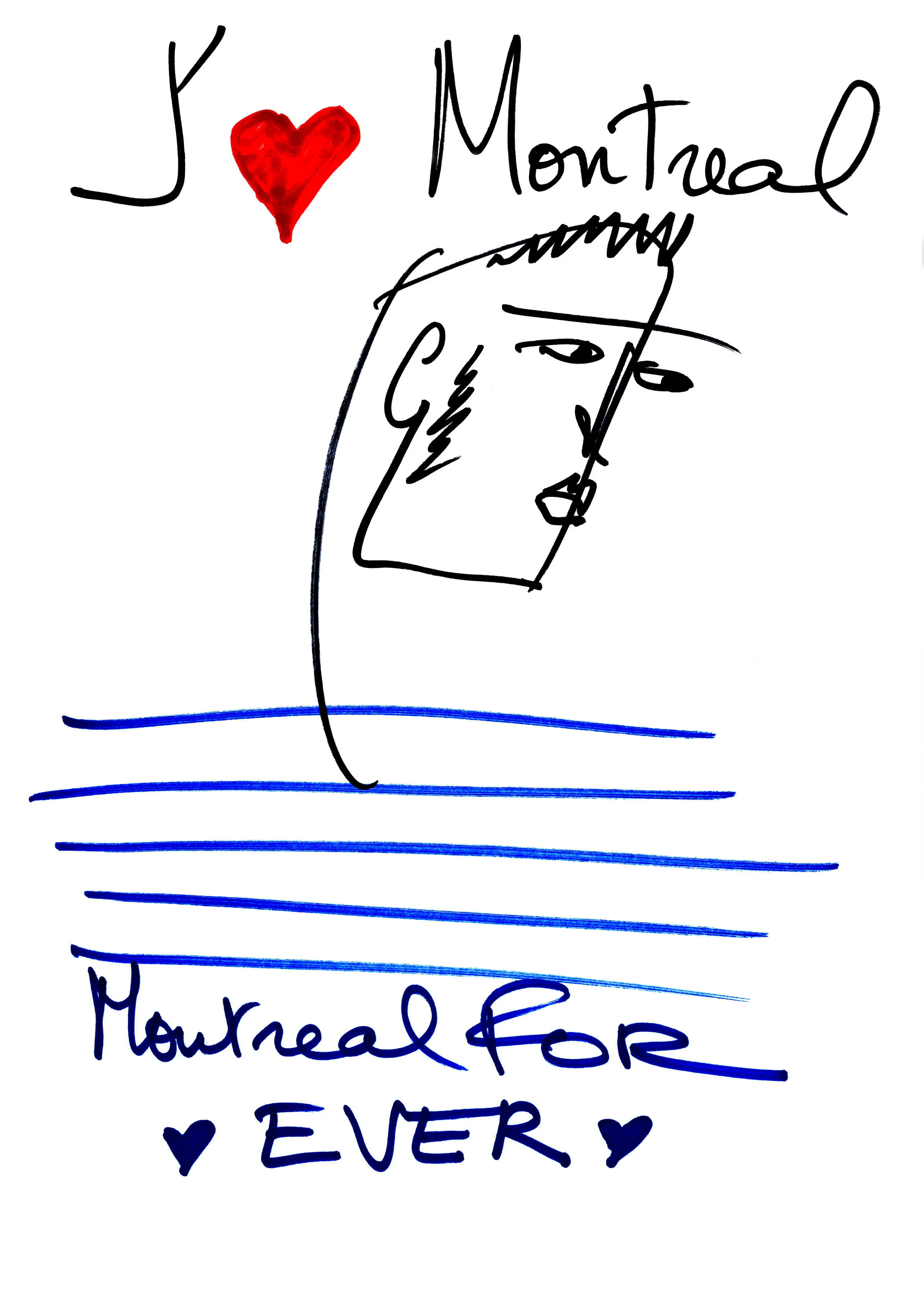 Jean Paul Gaultier (né en 1952), J’aime Montréal, 2017.