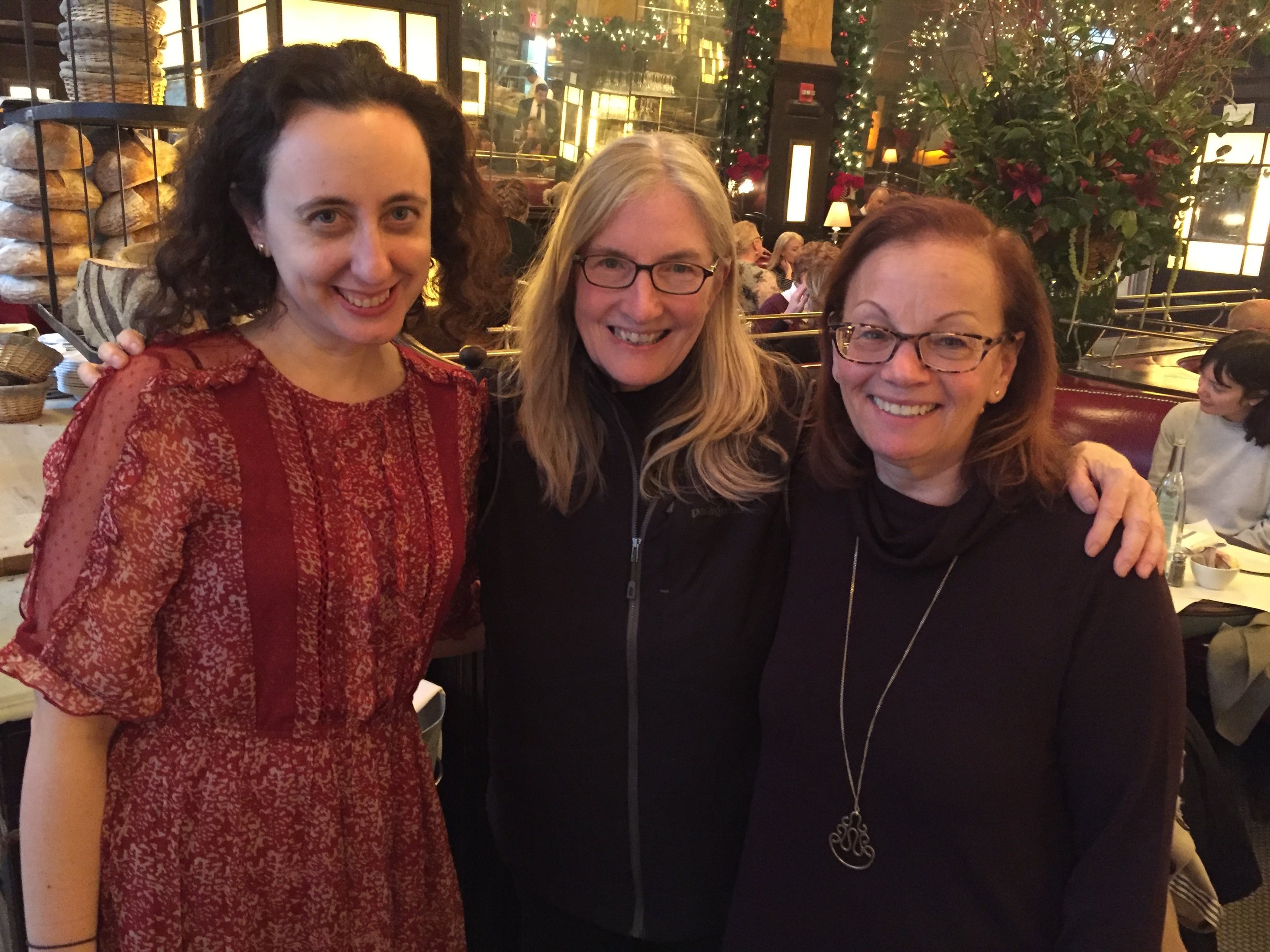 With Aimee Friedman and Andrea Cirillo at Balthazar.