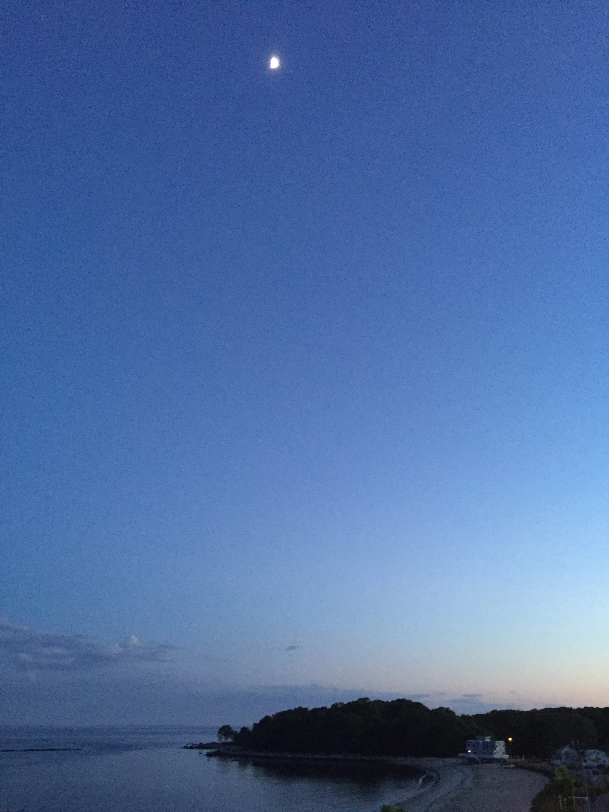 Moonlight on Long Island Sound, evening in this place we love so much.
