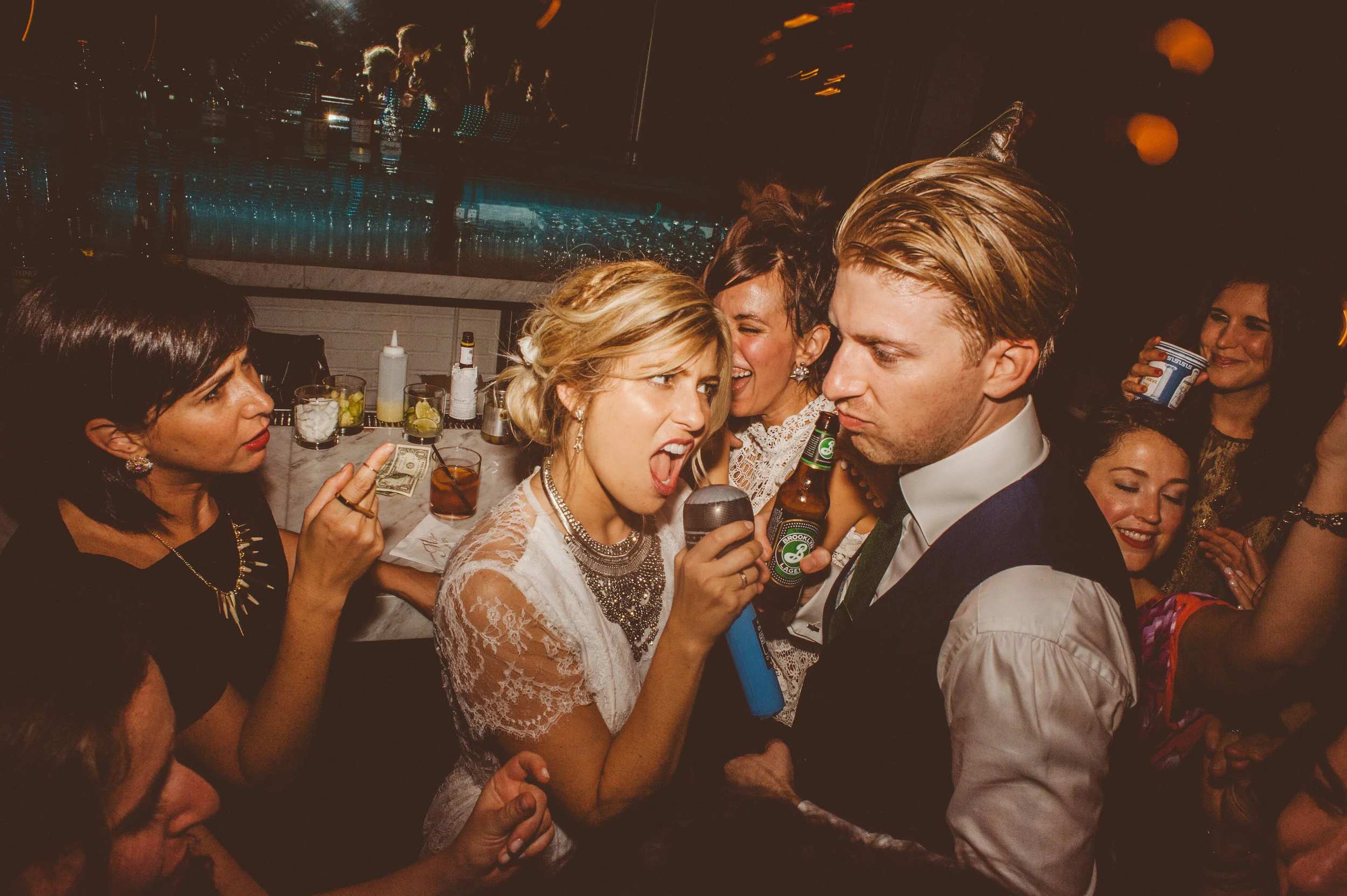 Hartzog-Mislock and her husband on their wedding night. Photo by Jake Murphy at JBM Weddings