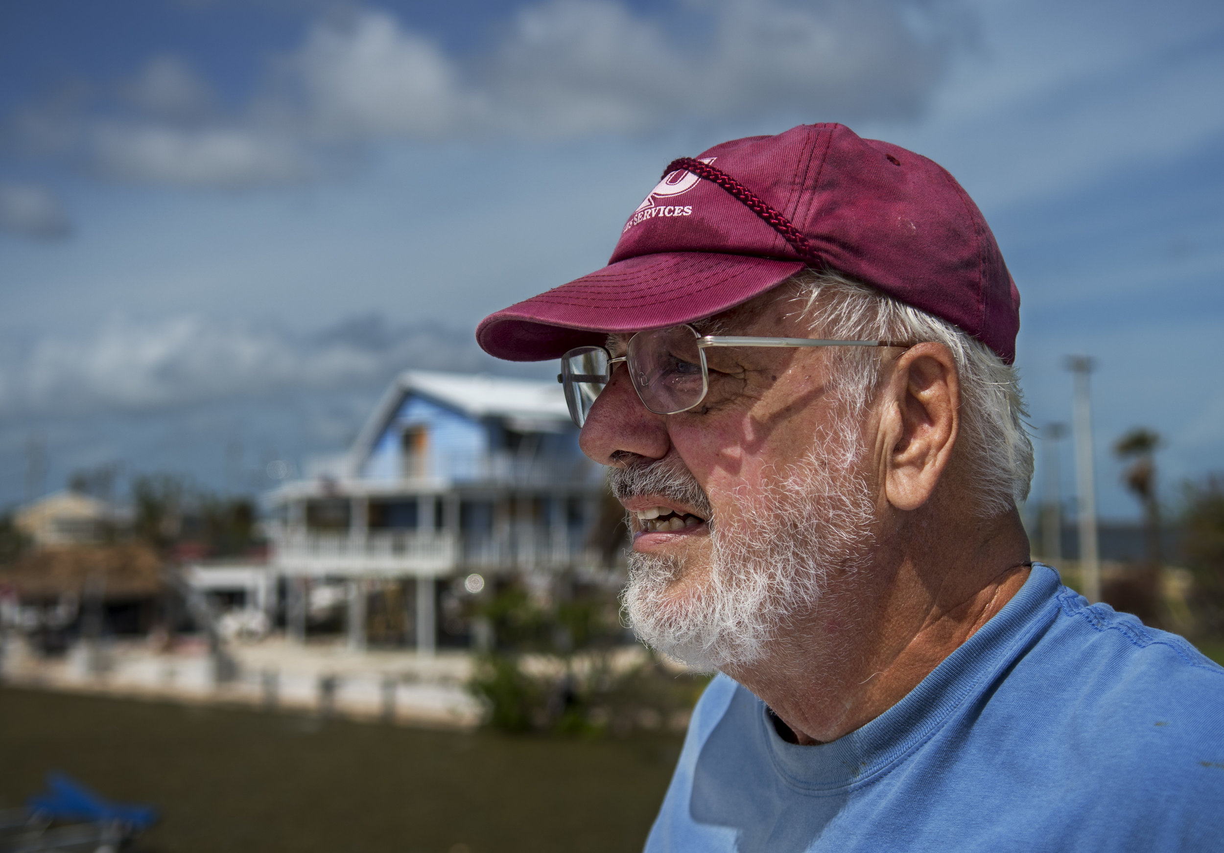  Charlie Chappell is a retiree who lost his home to the destructive force of hurricane Irma. Flood waters ripped out the bottom floor of his house on Big Pine Key and the winds took the top floor walls and ceiling. His roof was found two houses over 