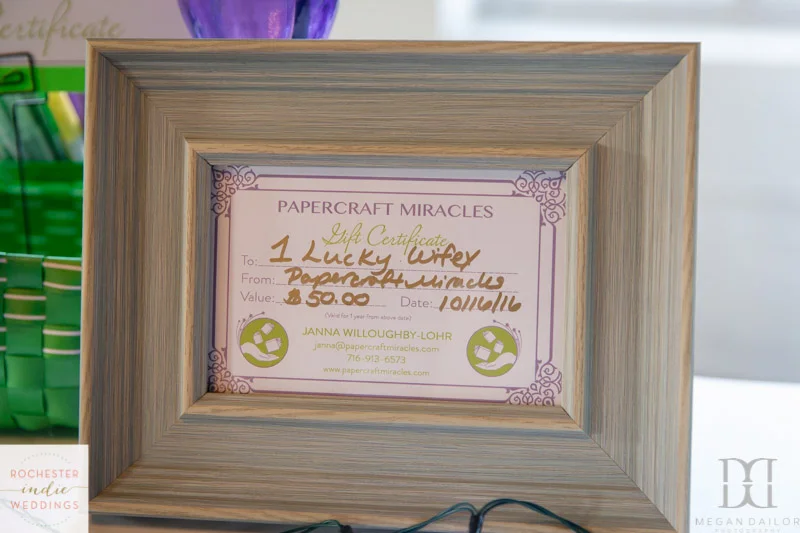 We also held a raffle for a $50 Gift Certificate for one lucky Wifey-to-Be! Our lucky winner was Paige! Can't wait to work with her for her special day.