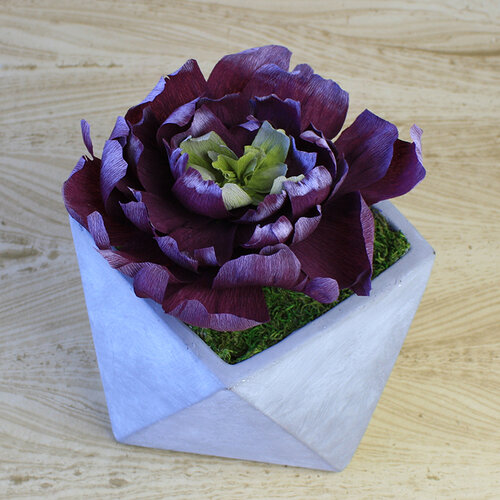 CREPE PAPER RUBY ROSE VALENTINE'S FLOWER BOUQUET — PAPERCRAFT