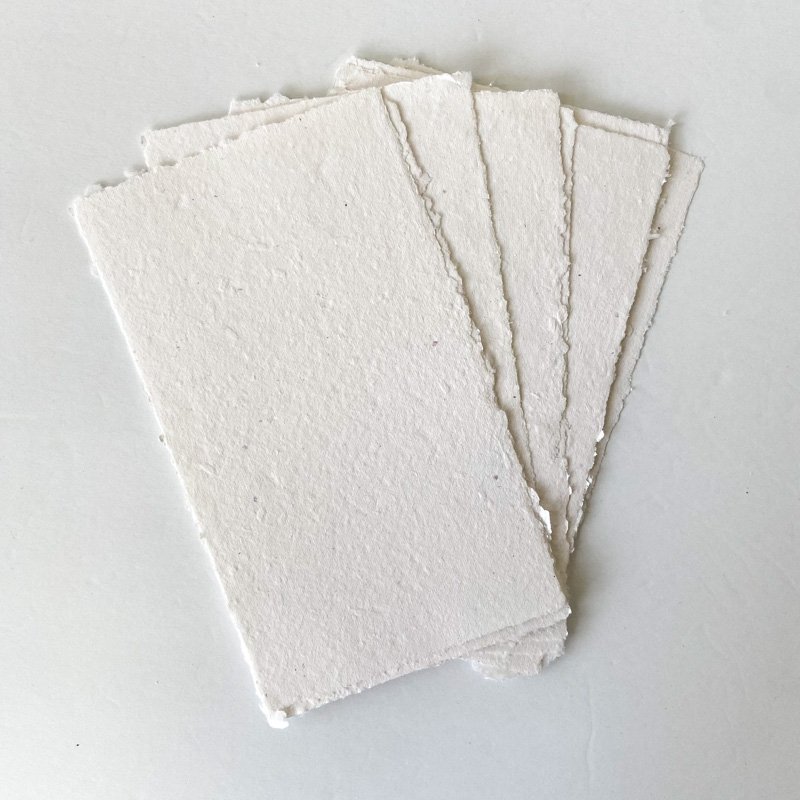 Handmade Deckle Edge Recycled White Paper — PAPERCRAFT MIRACLES LLC