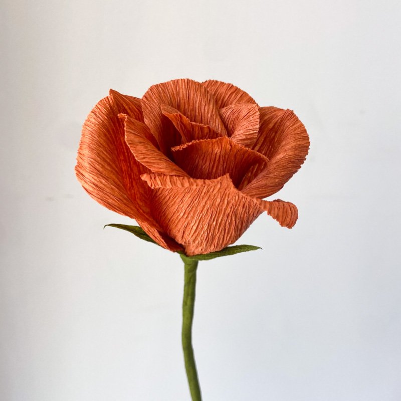 GARDEN ROSE CREPE PAPER FLOWER — PAPERCRAFT MIRACLES LLC