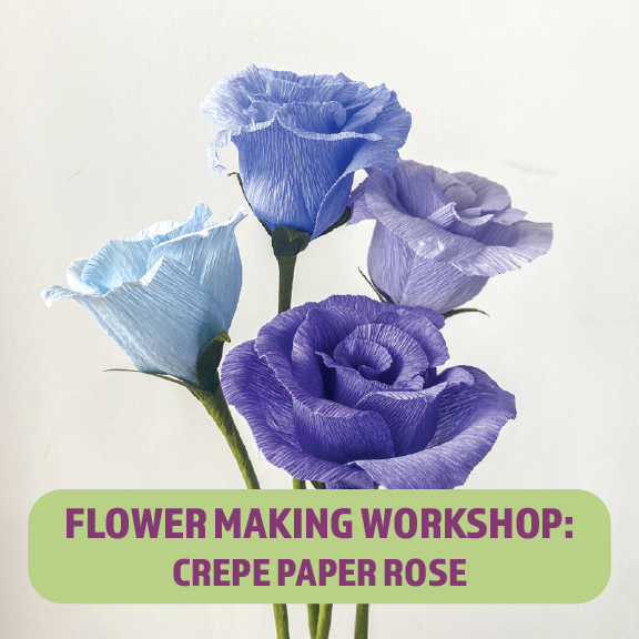 Crepe Paper Rose Flower Making Workshop