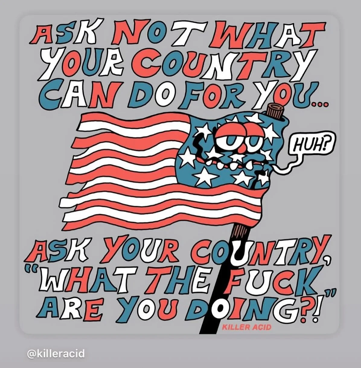 I don’t think the US deserves a birthday party. It needs a hard reset and a whole lot of therapy. 
I know most of us are angry, overwhelmed, afraid, depressed, anxious and exhausted…that’s the point. They want us too crashed out t