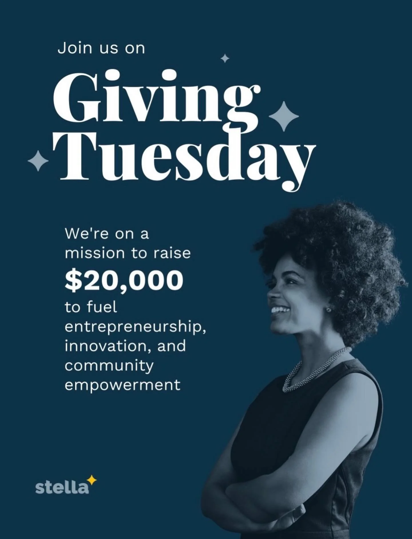 TODAY IS THE DAY! 🎉
It&rsquo;s Giving Tuesday, and we need YOUR help to reach our $10,000 goal for women entrepreneurs across the U.S
Every dollar you give supports: 
📚 Education for aspiring angel investors 
🎤 Pitch coaching for founders seeking 