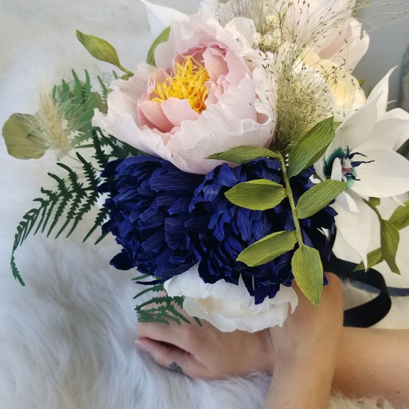 Custom Paper Flower Bridal Bouquet