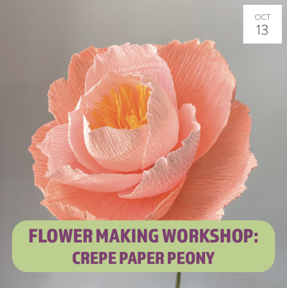 BEGINNERS CREPE PAPER PEONY WORKSHOP