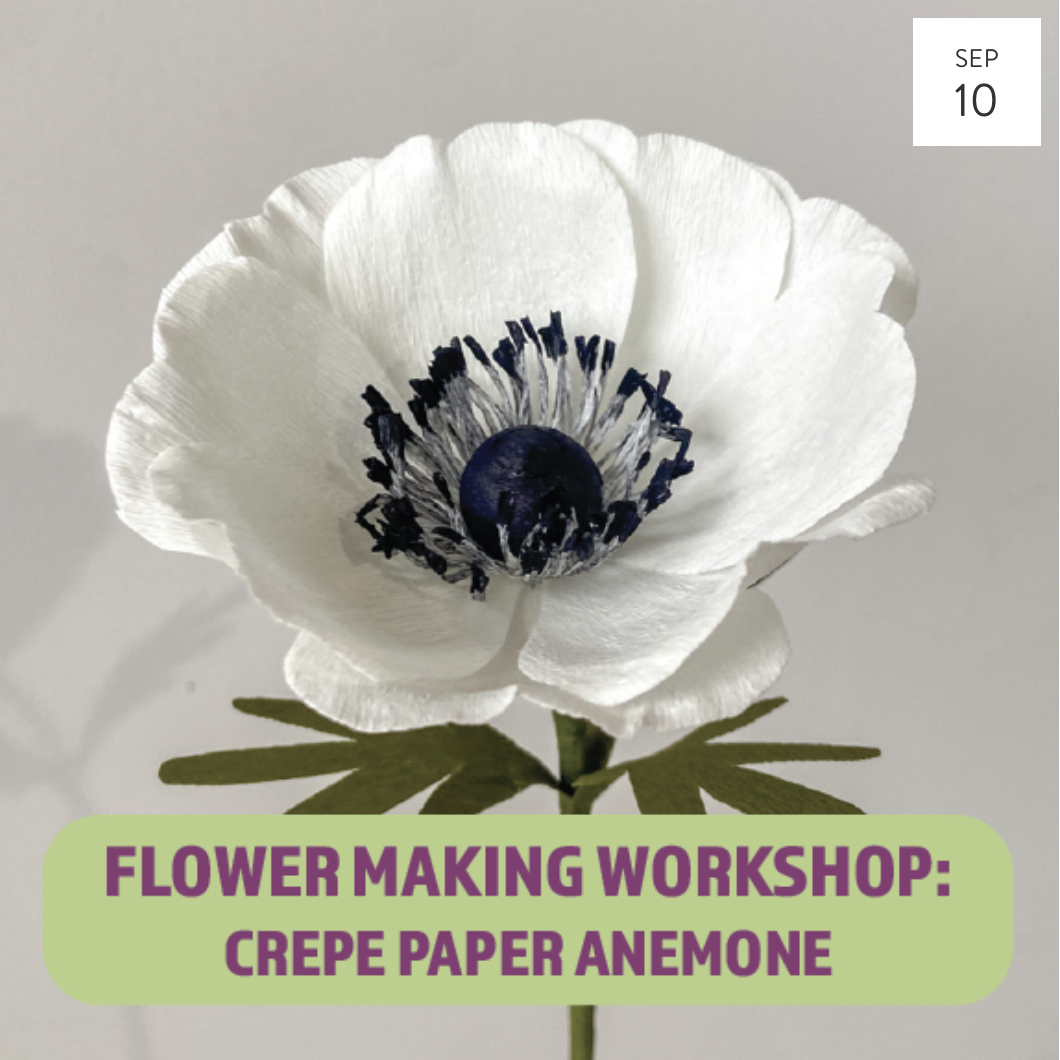 BEGINNERS CREPE PAPER ANEMONE FLOWER MAKING WORKSHOP