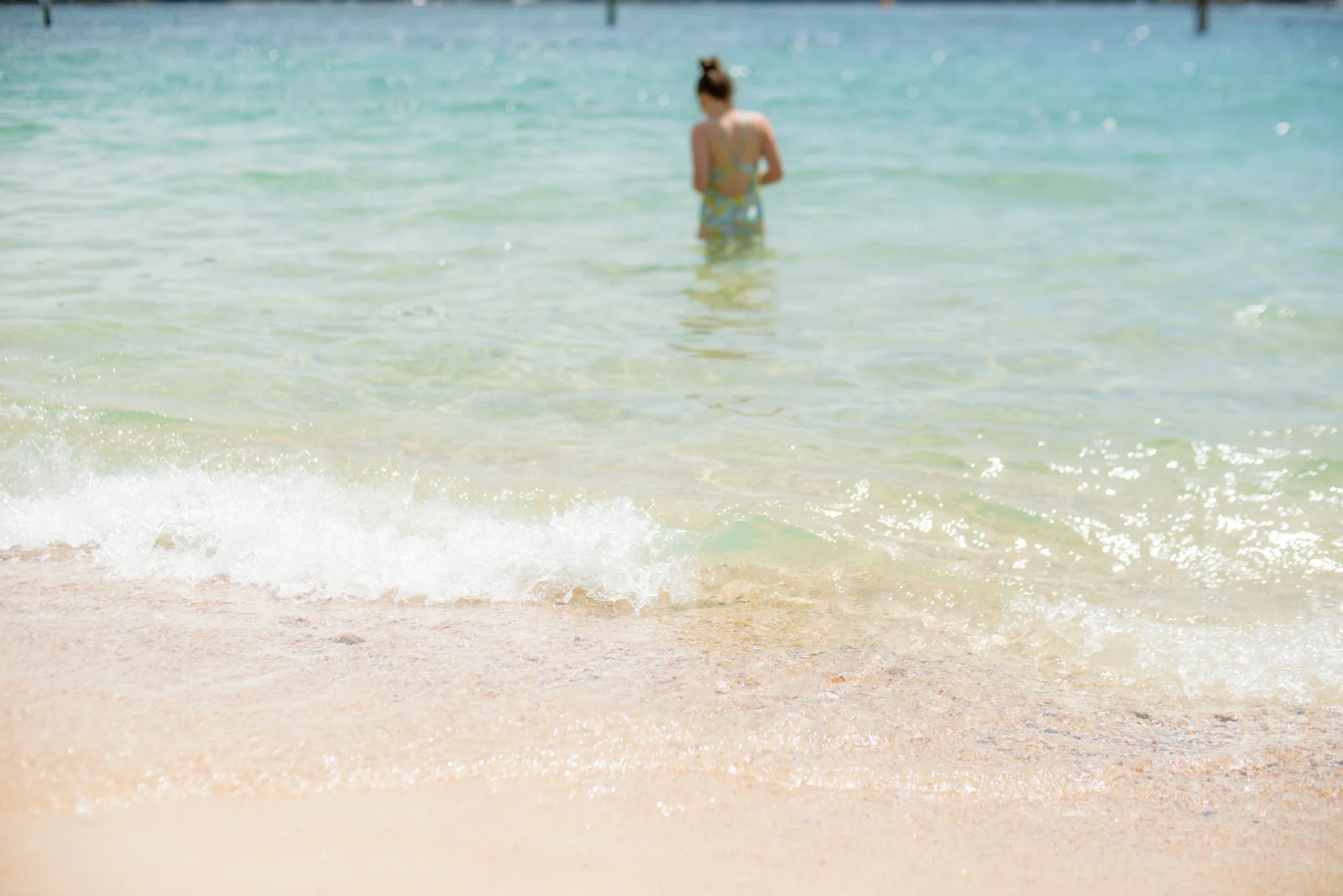 Sydney Photography by Cindy Cavanagh. A girl swims at Nielsen's Park in Vaucluse.