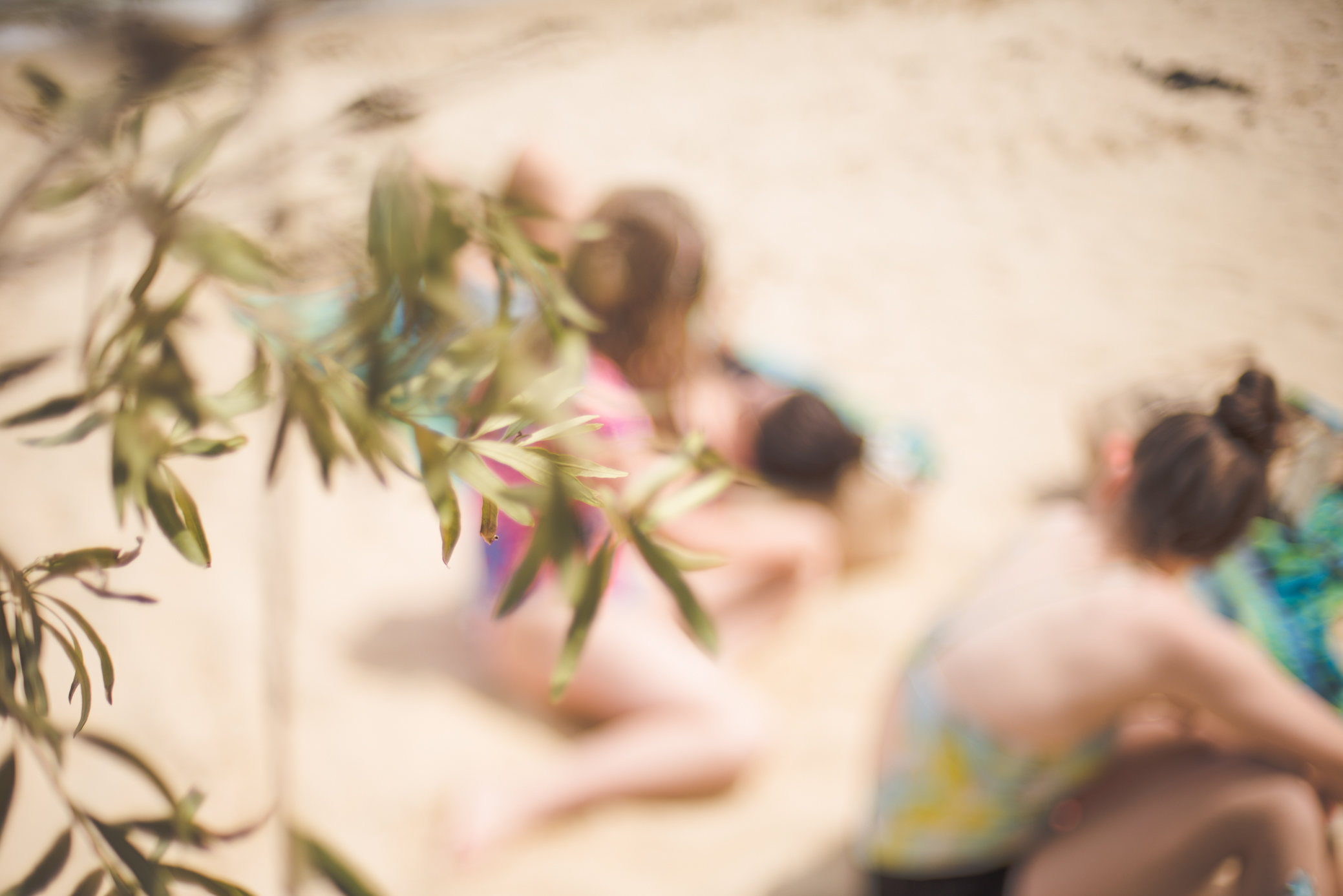 Sydney Photography by Cindy Cavanagh. Three girls sit at Milk Beach in Sydney