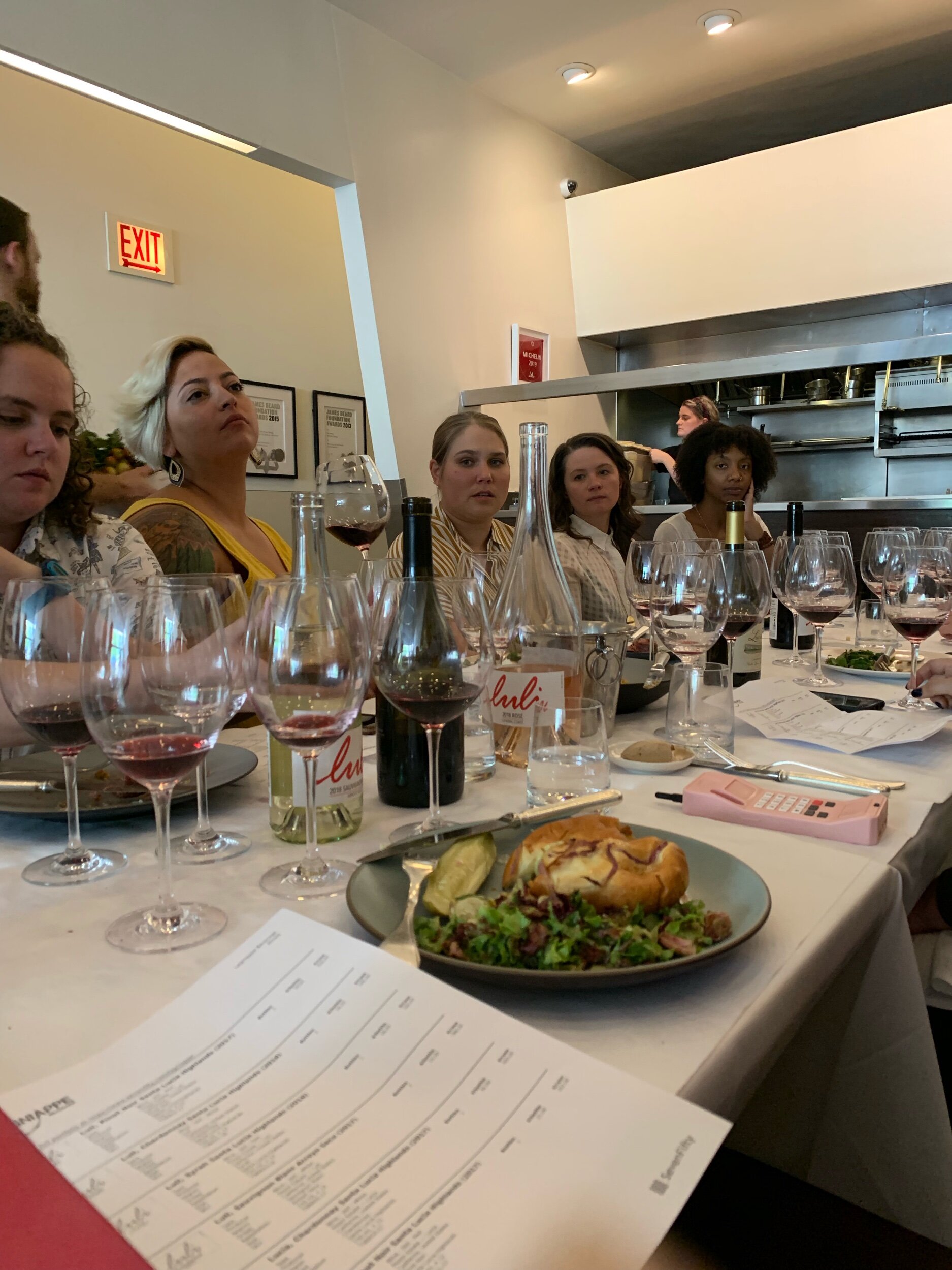 Nice to see so many female wine pros at one table!