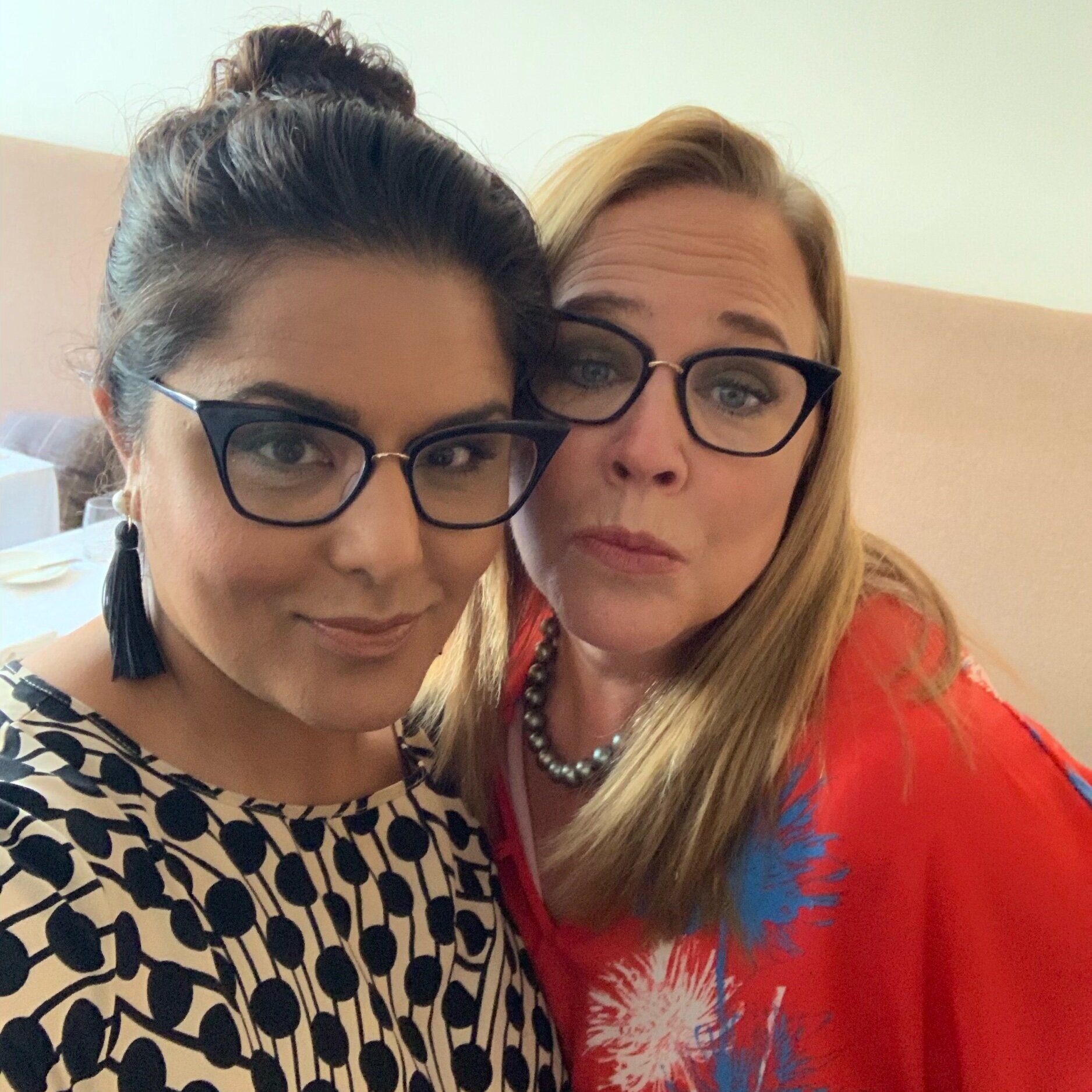 Sara and I withe our matching eyeglasses!